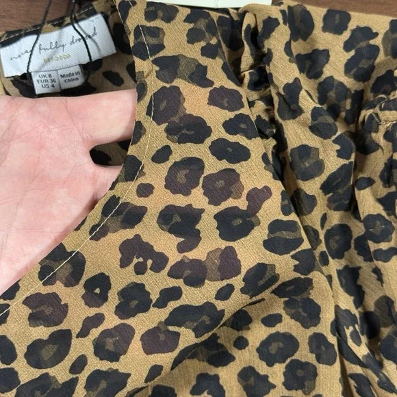 Never Fully Dressed Size US 4 / UK 8 EU 36 Leopard Print Sheer Lucia‎ Dress - Picture 10 of 12